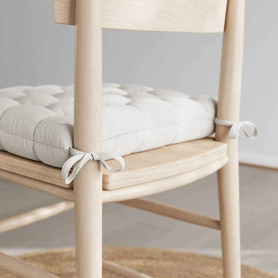 Galette de chaise en coton Hiva beige L.45 x l.45cm GoodHome