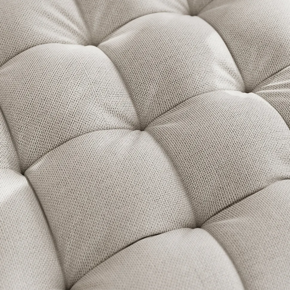 Galette de chaise en coton Hiva beige L.45 x l.45cm GoodHome