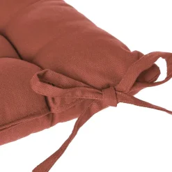 Galette de chaise en coton terracotta 38x38 cm - Atmosphera