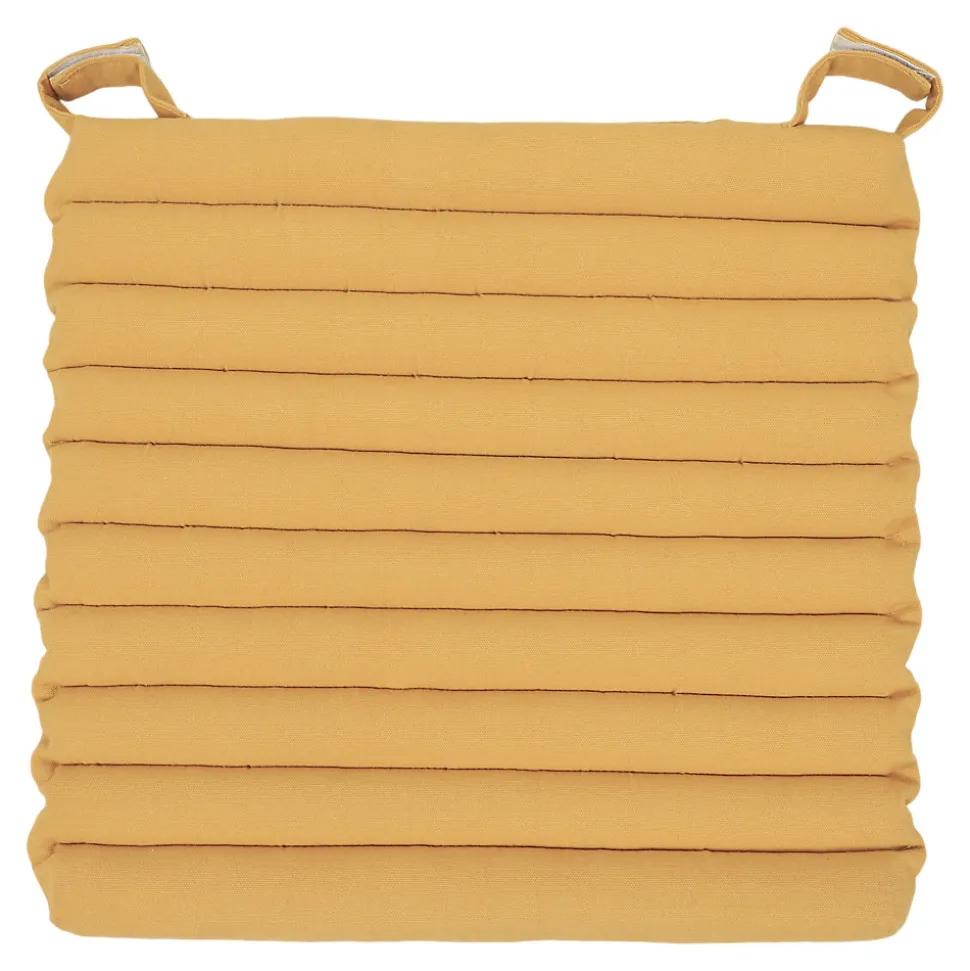 Galette de chaise en coton Matzo jaune ocre L.40 x l.40cm GoodHome