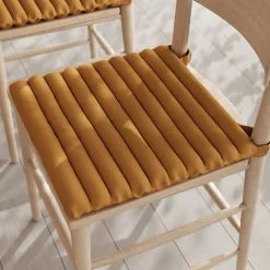 Galette de chaise en coton Matzo marron pécan L.40 x l.40cm GoodHome