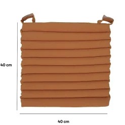 Galette de chaise en coton Matzo marron pécan L.40 x l.40cm GoodHome