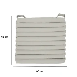 Galette de chaise en coton Matzo beige lin L.40 x l.40cm GoodHome