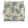Galette de chaise en coton JUMANJI dos chambray 'Deko&co'
