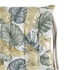 Galette de chaise en coton JUMANJI dos chambray 'Deko&co'