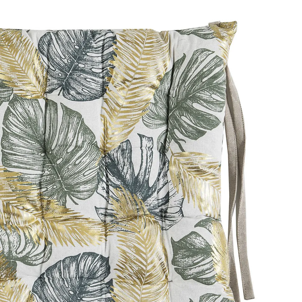 Galette de chaise en coton JUMANJI dos chambray 'Deko&co'