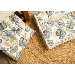 Galette de chaise en coton JUMANJI dos chambray 'Deko&co'