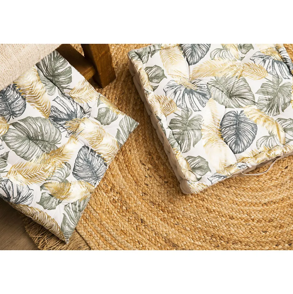 Galette de chaise en coton JUMANJI dos chambray 'Deko&co'