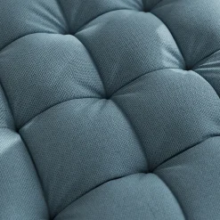 Galette de chaise en coton Hiva bleu L.45 x l.45cm GoodHome