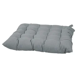 Galette de chaise en coton Hiva gris L.45 x l.45cm GoodHome