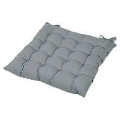 Galette de chaise en coton Hiva gris L.45 x l.45cm GoodHome