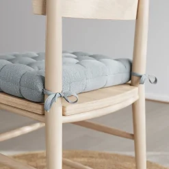 Galette de chaise en coton Hiva gris L.45 x l.45cm GoodHome