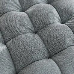 Galette de chaise en coton Hiva gris L.45 x l.45cm GoodHome