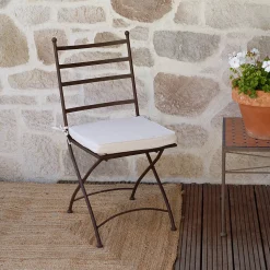 Galette de chaise extérieur haute résistance FERRET (40x40 cm - Naturel)