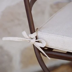 Galette de chaise extérieur haute résistance FERRET (40x40 cm - Naturel)