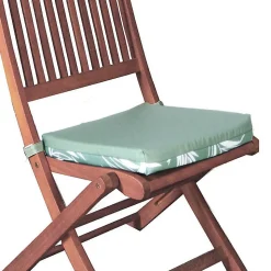 Galette de chaise extérieure déperlant 40x40cm, Imprimé Vert Palme Tropicale - Lot de 4