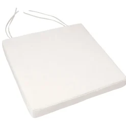 Galette de chaise extérieur imperméable et déhoussable MINORQUE (40x40 cm - Blanc)
