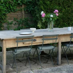 Galette de chaise extérieur imperméable et déhoussable MINORQUE (40x40 cm - Vert Olive)