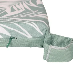 Galette de Chaise Extérieure Réversible en Tissu Déperlant 40x40, Imprimé Vert Palme, Lot de 2