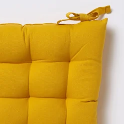 Galette de chaise GoodHome Hiva jaune 45 x 45 cm