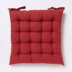 Galette de chaise GoodHome Hiva rouge 45 x 45 cm