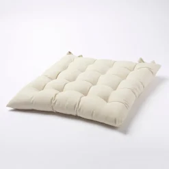 Galette de chaise GoodHome Hiva coloris naturel 45 x 45 cm