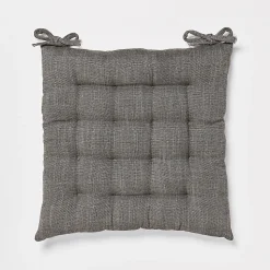 Galette de chaise GoodHome Tiga noir 45 x 45 cm