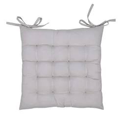 Galette de chaise gris L.45 x l.45 cm Ornami