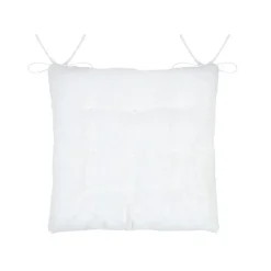Galette de chaise imitation fourrure (40x40 cm - Blanc)