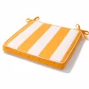 Galette de chaise imperméable déhoussable à rayures ARCACHON (40x40 cm - Jaune)