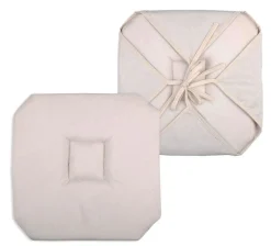 Galette de chaise italienne et unie (40x40 cm - Beige)