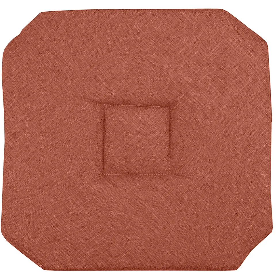 Galette de chaise italienne et unie (40x40 cm - Terracotta)