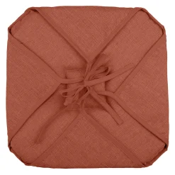Galette de chaise italienne et unie (40x40 cm - Terracotta)
