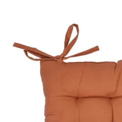 Galette de chaise orange terracotta L.45 x l.45 cm Ornami