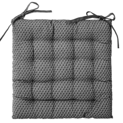 Galette de chaise Otto - coton - gris - 38x38 cm - Atmosphera