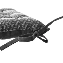 Galette de chaise Otto - coton - gris - 38x38 cm - Atmosphera