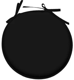 Galette de chaise ronde Unie Pop color 40 cm Noir