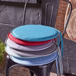 Galette de chaise ronde Unie Pop color 40 cm Mastic
