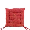 Galette de chaise rouge motifs feuillage 40cm