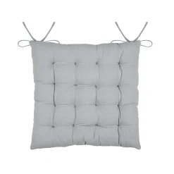 Galette de chaise ski en coton (38x38 cm - Gris)