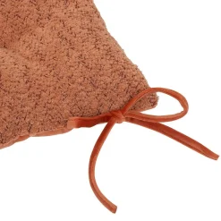 Galette de chaise Soana bouclette terracotta 38x38cm - Atmosphera