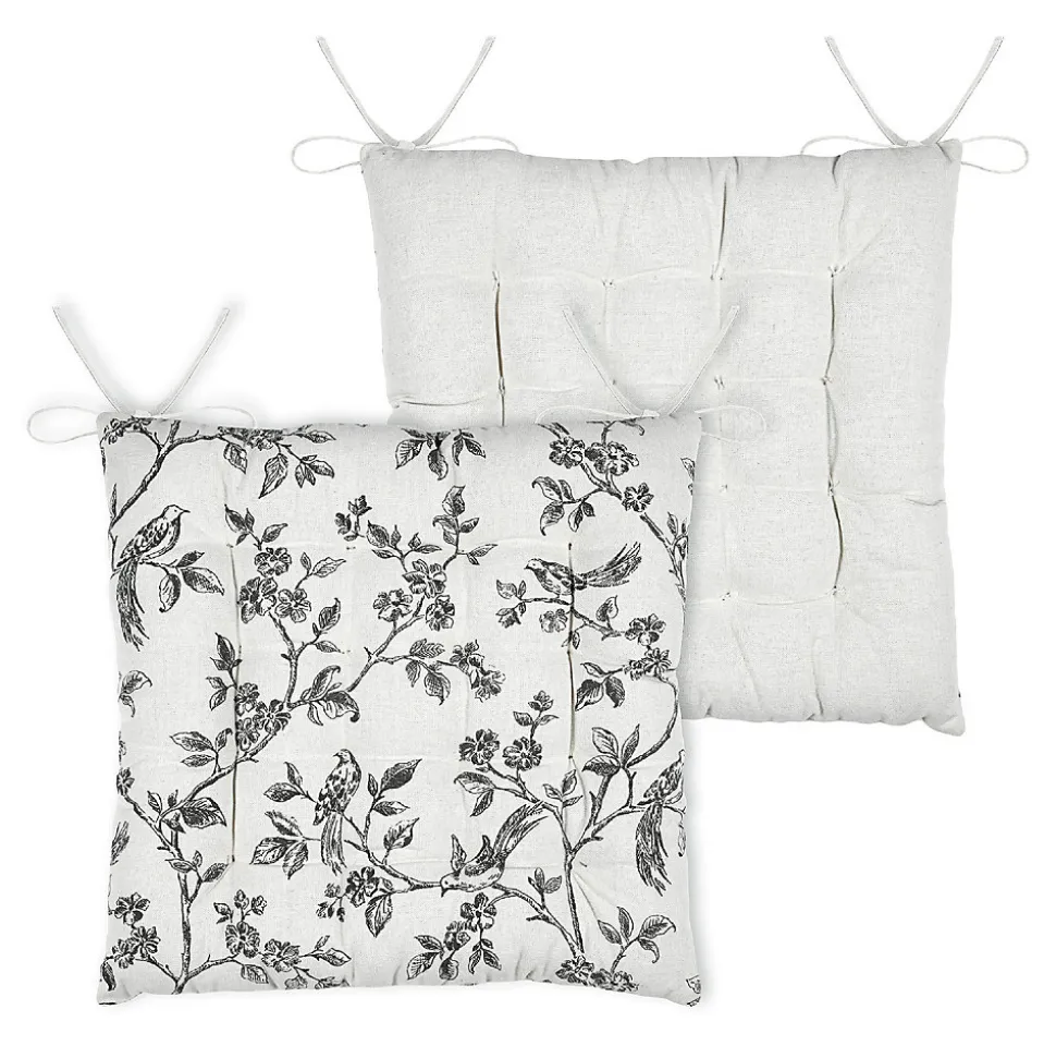 Galette de chaise style campagne chic (38x38 cm - Ecru)