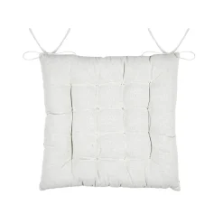 Galette de chaise style campagne chic (38x38 cm - Ecru)
