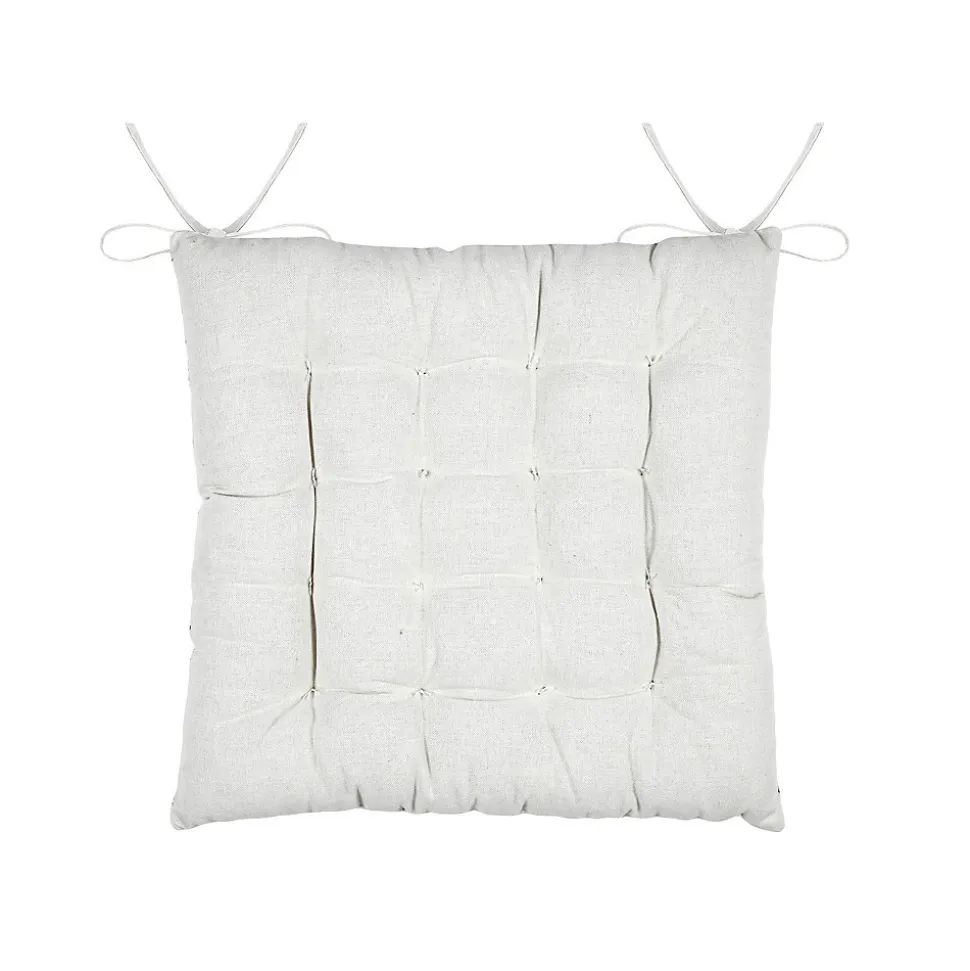 Galette de chaise style campagne chic (38x38 cm - Ecru)