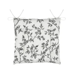 Galette de chaise style campagne chic (38x38 cm - Ecru)