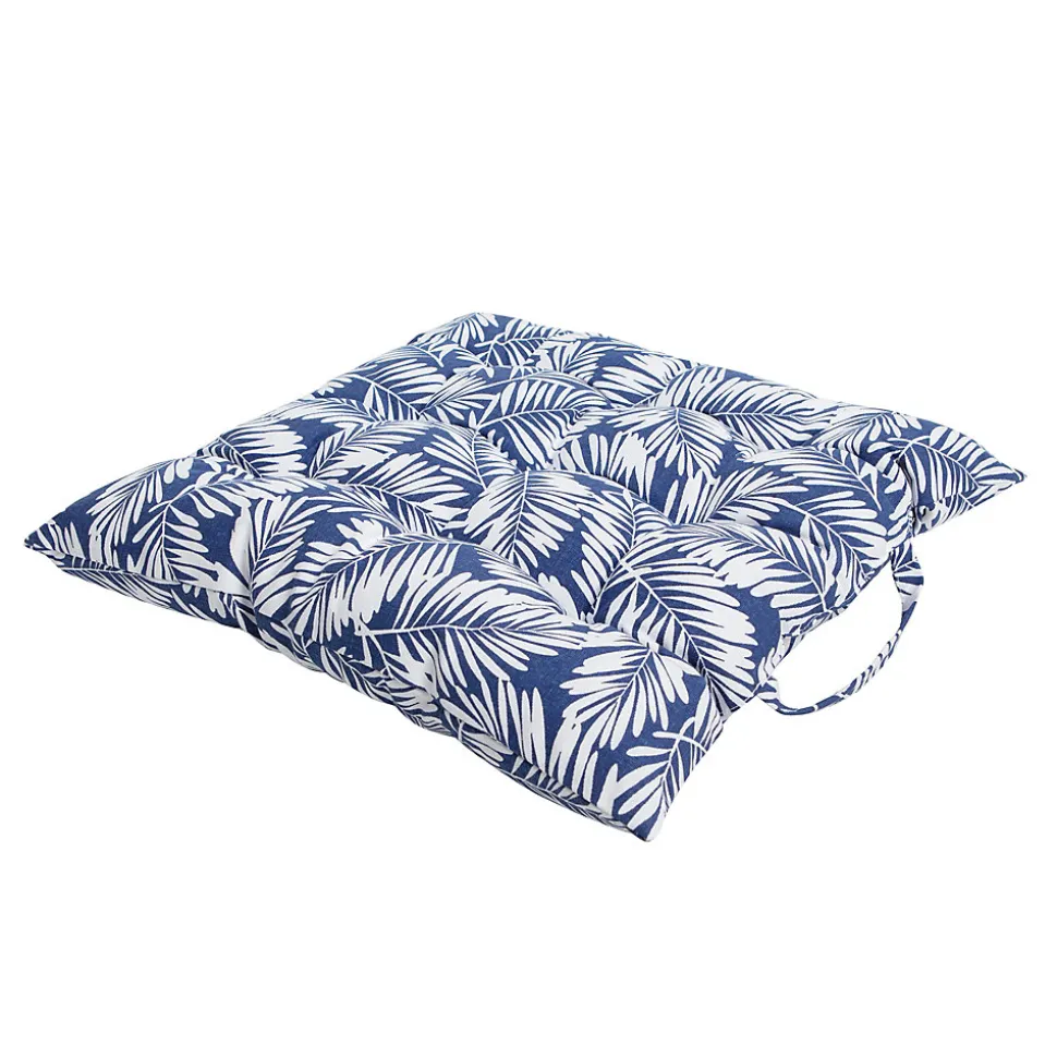 Galette de chaise Taupaki bleu L.38 x l.38 x ep.3 cm