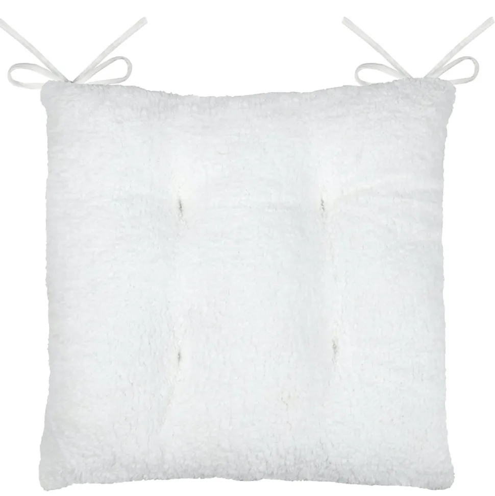 Galette de chaise ultra douce "Cosy" (38x38 cm - Ecru)