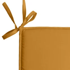 Galette de chaise unie aux multiples couleurs (38x38 cm - Jaune Curry)