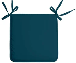 Galette de chaise unie aux multiples couleurs (38x38 cm - Bleu Canard)
