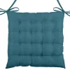 Galette de chaise unie en 16 points (40x40 cm - Turquoise)